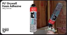 Home Hardware PL Drywall Foam Adhesive offer