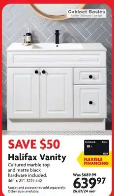 Home Hardware Halifax Vanity offer