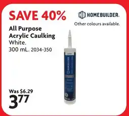Home Hardware All Acrylic Caulking offer