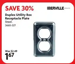 Home Hardware Duplex Utility Box Receptacle Plate offer