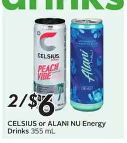 Sobeys CELSIUS or ALANI NU Energy Drinks offer