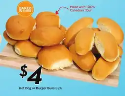 Sobeys Hot Dog or Burger Buns offer