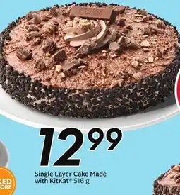 Sobeys Single Layer Cake Made with KitKat offer