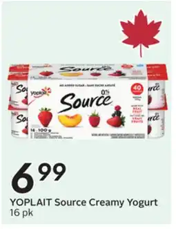 Sobeys YOPLAIT Source Creamy Yogurt offer