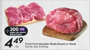 Sobeys Fresh Pork Shoulder Blade Roasts or Steak offer