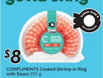 Sobeys COMPLIMENTS Cooked Shrimp in Ring with Sauce offer