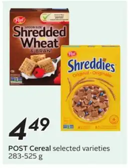 Sobeys POST Cereal offer