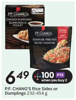Sobeys P.F. CHANG'S Rice Sides or Dumplings offer