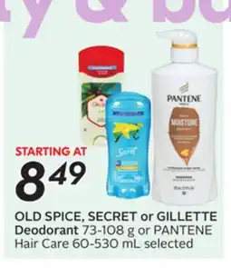Sobeys OLD SPICE, SECRET or GILLETTE Deodorant offer