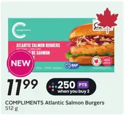Sobeys COMPLIMENTS Atlantic Salmon Burgers offer