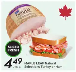 Sobeys Natural Selections Turkey or Ham offer