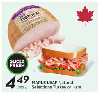 Sobeys Natural Selections Turkey or Ham offer