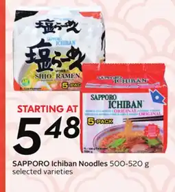 Sobeys Ichiban Noodles offer