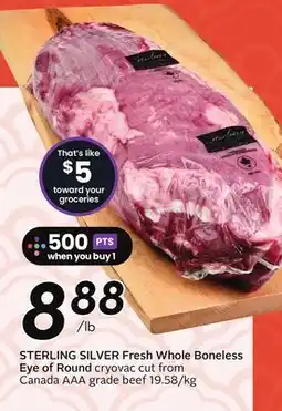 Sobeys Fresh Whole Boneless Eye of Round offer