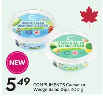 Sobeys COMPLIMENTS Caesar or Wedge Salad Dips offer