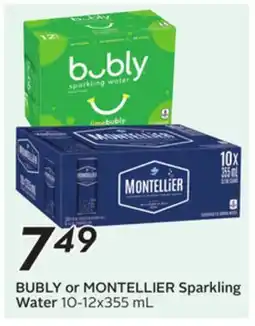 Sobeys BUBLY or MONTELLIER Sparkling Water offer