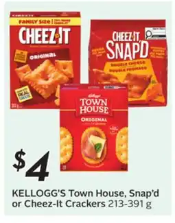 Sobeys KELLOGG'S Town House, Snap'd or Cheez-It Crackers offer