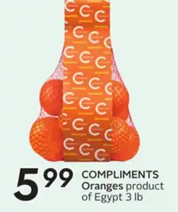 Sobeys COMPLIMENTS Oranges offer