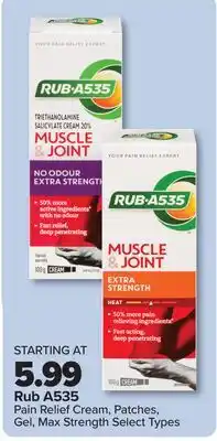 PharmaChoice Rub A535 Pain Relief Cream, Patches, Gel, Max Strength offer