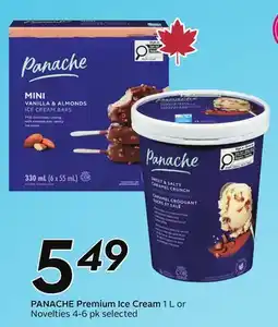 Sobeys PANACHE Premium Ice Cream 1 L or Novelties offer