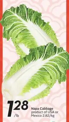 Sobeys Napa Cabbage offer