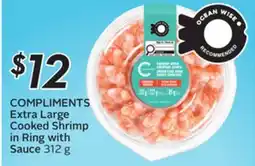 Sobeys COMPLIMENTS Extra Large Cooked Shrimp in Ring with Sauce offer
