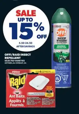Real Canadian Superstore RAID INSECT REPELLENT offer