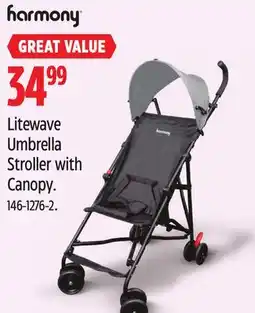 Canadian Tire Harmony Litewave Umbrella Stroller with Canopy offer