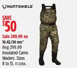 Canadian Tire Insulated Camo Waders offer