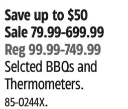 Canadian Tire Selected BBQs and Thermometers offer