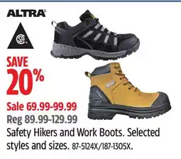 Canadian Tire Safety Hikers and Work Boots offer