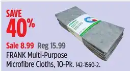 Canadian Tire FRANK Multi-Purpose Microfibre Cloths offer