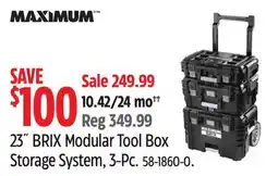 Canadian Tire 23 BRIX Modular Tool Box Storage System, 3-Pc offer