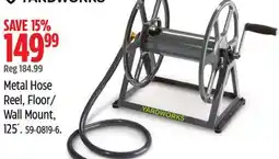 Canadian Tire YARDWORKS Metal Hose Reel, Floor/ Wall Mount, 125' offer