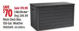 Canadian Tire Resin Deck Box offer