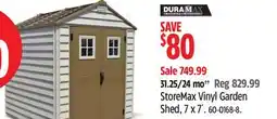 Canadian Tire StoreMax Vinyl Garden Shed offer