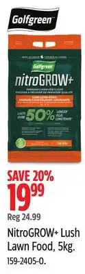 Canadian Tire Golfgreen NitroGROW+ Lush Lawn Food offer