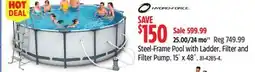 Canadian Tire Steel-Frame Pool with Ladder, Filter and Filter Pump offer