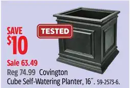 Canadian Tire Covington Cube Self-Watering Planter offer