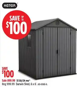 Canadian Tire KETER Darwin Shed offer