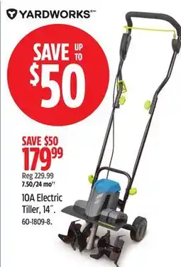 Canadian Tire YARDWORKS 10A Electric Tiller offer