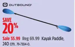Canadian Tire OUTBOUND Kayak Paddle offer