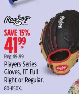 Canadian Tire Rawlings Players Series Gloves offer