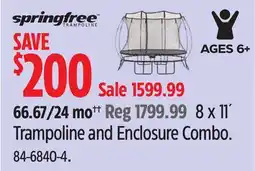 Canadian Tire 8 x 11´ Trampoline and Enclosure Combo offer