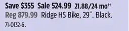 Canadian Tire Ridge HS Bike offer
