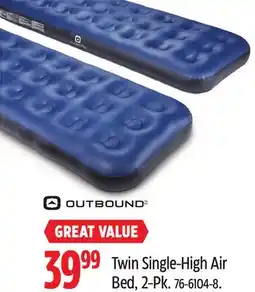 Canadian Tire OUTBOUND Twin Single-High Air Bed, 2-Pk offer