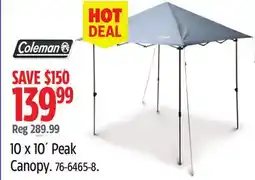 Canadian Tire 10 x 10´ Peak Canopy offer