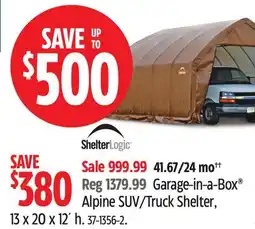 Canadian Tire Alpine SUV/Truck Shelter offer