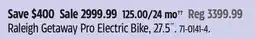 Canadian Tire Raleigh Getaway Pro Electric Bike offer
