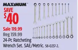 Canadian Tire Maximum 24-Pc Ratcheting Wrench Set. SAE/Metric offer